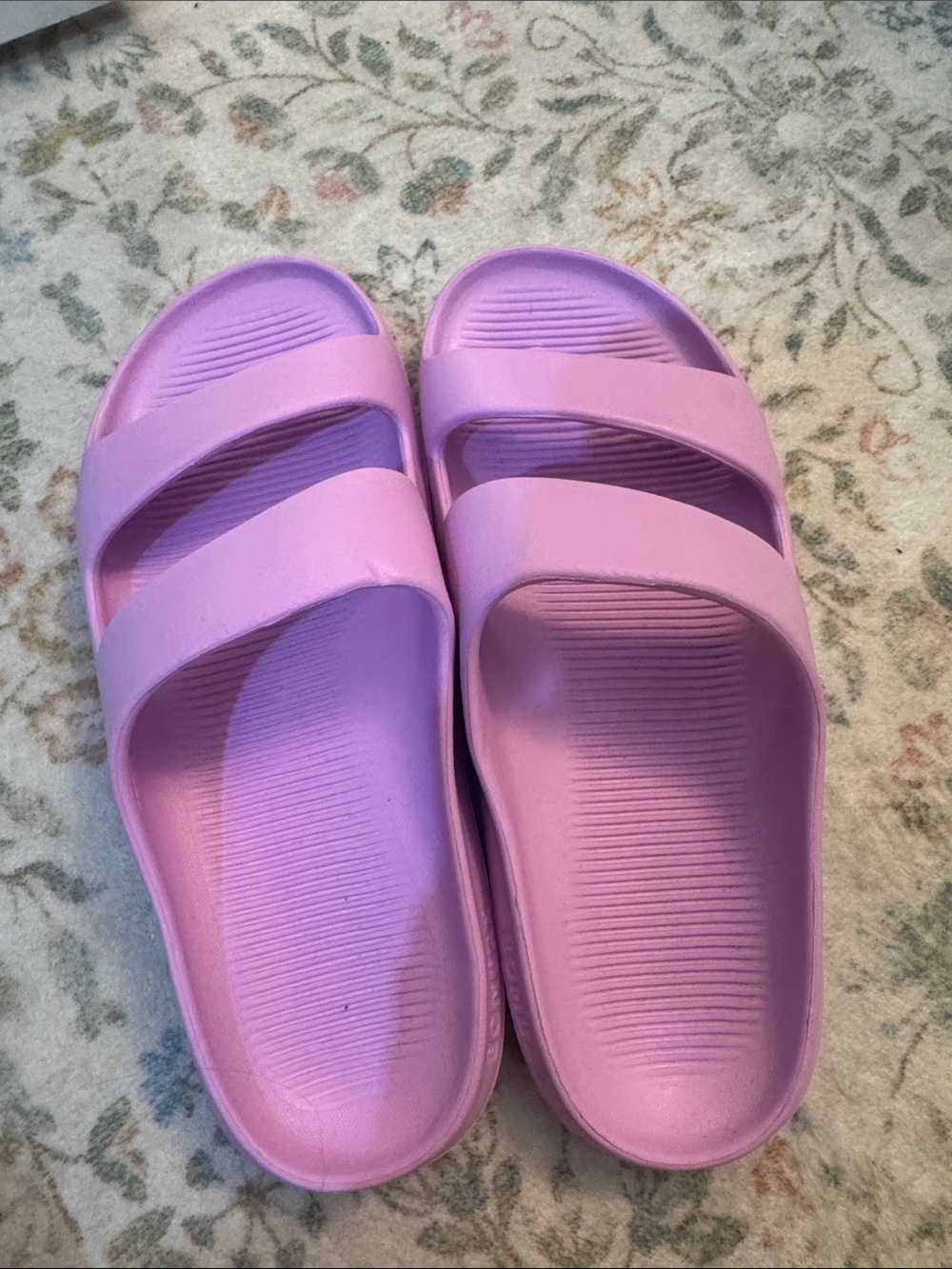 Bombas Lilac Slide Sandals for Women - Comfortable Two-Strap Slides